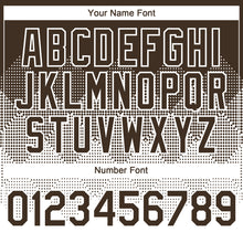 Load image into Gallery viewer, Custom Brown White 3D Gradient Square Shape Authentic Baseball Jersey
