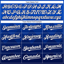 Load image into Gallery viewer, Custom Thunder Blue White-Navy 3D Gradient Square Shape Authentic Baseball Jersey
