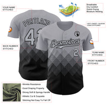 Загрузить изображение в средство просмотра галереи, Custom Gray Black 3D Gradient Square Shape Authentic Baseball Jersey
