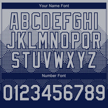 Загрузить изображение в средство просмотра галереи, Custom Gray Navy 3D Gradient Square Shape Authentic Baseball Jersey
