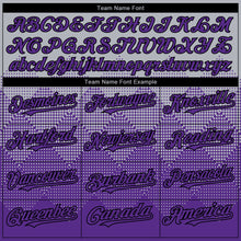 Загрузить изображение в средство просмотра галереи, Custom Gray Purple-Black 3D Gradient Square Shape Authentic Baseball Jersey
