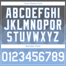 Загрузить изображение в средство просмотра галереи, Custom Steel Gray White-Light Blue 3D Gradient Square Shape Authentic Baseball Jersey
