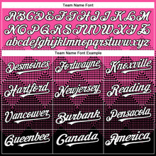 Laden Sie das Bild in den Galerie-Viewer, Custom Pink White-Black 3D Gradient Square Shape Authentic Baseball Jersey
