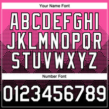 Laden Sie das Bild in den Galerie-Viewer, Custom Pink White-Black 3D Gradient Square Shape Authentic Baseball Jersey
