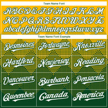 Charger l&#39;image dans la galerie, Custom Gold White-Green 3D Gradient Square Shape Authentic Baseball Jersey
