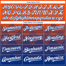 Загрузить изображение в средство просмотра галереи, Custom Orange White-Royal 3D Gradient Square Shape Authentic Baseball Jersey
