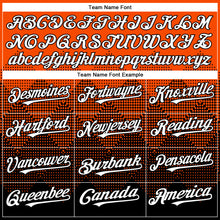 Laden Sie das Bild in den Galerie-Viewer, Custom Orange White-Black 3D Gradient Square Shape Authentic Baseball Jersey

