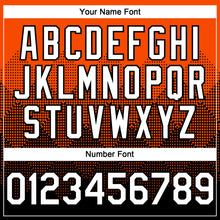 Laden Sie das Bild in den Galerie-Viewer, Custom Orange White-Black 3D Gradient Square Shape Authentic Baseball Jersey
