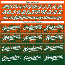 Загрузить изображение в средство просмотра галереи, Custom Orange White-Green 3D Gradient Square Shape Authentic Baseball Jersey
