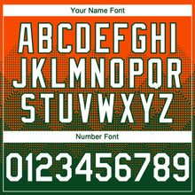 Загрузить изображение в средство просмотра галереи, Custom Orange White-Green 3D Gradient Square Shape Authentic Baseball Jersey
