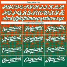 Загрузить изображение в средство просмотра галереи, Custom Orange White-Kelly Green 3D Gradient Square Shape Authentic Baseball Jersey
