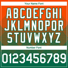 Загрузить изображение в средство просмотра галереи, Custom Orange White-Kelly Green 3D Gradient Square Shape Authentic Baseball Jersey
