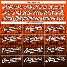 Загрузить изображение в средство просмотра галереи, Custom Orange White-Brown 3D Gradient Square Shape Authentic Baseball Jersey
