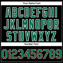 Загрузить изображение в средство просмотра галереи, Custom Black Kelly Green White-Red 3D Mexico Mexican Flag Authentic Baseball Jersey
