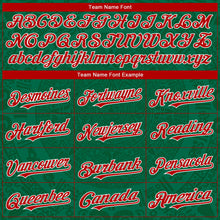 Загрузить изображение в средство просмотра галереи, Custom Kelly Green Red Green-White 3D Mexico Authentic Baseball Jersey

