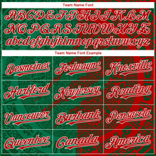 Загрузить изображение в средство просмотра галереи, Custom Red Green Kelly Green-White 3D Mexico Scratch Authentic Baseball Jersey
