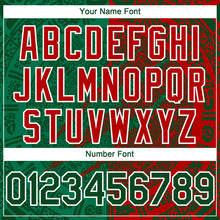 Загрузить изображение в средство просмотра галереи, Custom Red Green Kelly Green-White 3D Mexico Scratch Authentic Baseball Jersey

