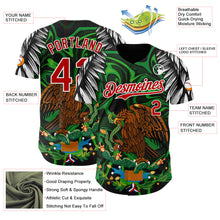Laden Sie das Bild in den Galerie-Viewer, Custom Black Red-White 3D Mexico Authentic Baseball Jersey

