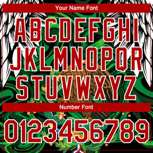 Custom Black Red-White 3D Mexico Authentic Baseball Jersey