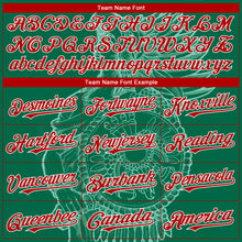 Загрузить изображение в средство просмотра галереи, Custom Kelly Green Red-White 3D Mexico Mexican Flag Authentic Baseball Jersey
