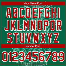 Загрузить изображение в средство просмотра галереи, Custom Kelly Green Red-White 3D Mexico Mexican Flag Authentic Baseball Jersey
