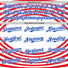 Laden Sie das Bild in den Galerie-Viewer, Custom White Thunder Blue-Red 3D Patriotic American Flag Authentic Baseball Jersey
