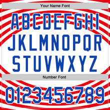 Laden Sie das Bild in den Galerie-Viewer, Custom White Thunder Blue-Red 3D Patriotic American Flag Authentic Baseball Jersey
