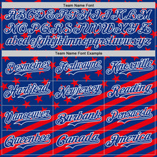 Laden Sie das Bild in den Galerie-Viewer, Custom Royal Red-White 3D Patriotic American Flag Authentic Baseball Jersey
