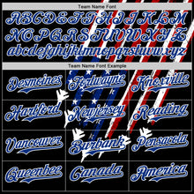 Load image into Gallery viewer, Custom Black Royal Red-White 3D Patriotic American Flag Authentic Baseball Jersey
