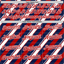 Laden Sie das Bild in den Galerie-Viewer, Custom Navy Red-White 3D Patriotic American Flag Authentic Baseball Jersey
