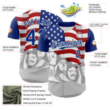 Load image into Gallery viewer, Custom Royal Red Gray-White 3D Patriotic American Flag And President&#39;s Day Authentic Baseball Jersey
