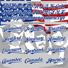 Load image into Gallery viewer, Custom Royal Red Gray-White 3D Patriotic American Flag And President&#39;s Day Authentic Baseball Jersey
