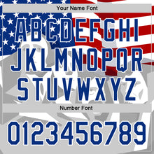 Load image into Gallery viewer, Custom Royal Red Gray-White 3D Patriotic American Flag And President&#39;s Day Authentic Baseball Jersey
