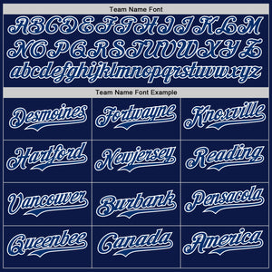 Custom Navy US Navy Blue-White 3D Pattern Design Patriotic American Spirit President's Day Authentic Baseball Jersey