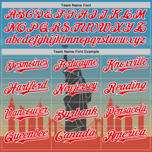 Загрузить изображение в средство просмотра галереи, Custom Blue Fire Red-White 3D Pattern Design Patriotic American Symbol Golden Gate Bridge And Statue of Liberty Authentic Baseball Jersey
