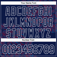 Загрузить изображение в средство просмотра галереи, Custom Navy White 3D Pattern Design Patriotic American Spirit Firework Authentic Baseball Jersey
