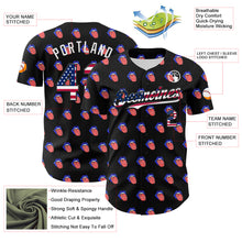 Laden Sie das Bild in den Galerie-Viewer, Custom Black USA Flag-White 3D Patriotic American Flag Authentic Baseball Jersey
