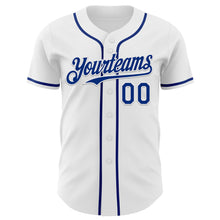 Load image into Gallery viewer, Custom White Royal 3D Pattern Design Patriotic American Symbol Statue of Liberty Authentic Baseball Jersey
