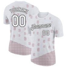 Load image into Gallery viewer, Custom White Black 3D Pickleball Paddles Balls Performance T-Shirt
