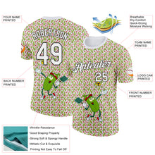 Laden Sie das Bild in den Galerie-Viewer, Custom White Black 3D Pickleball Paddles Balls Cactus Performance T-Shirt
