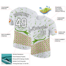 Загрузить изображение в средство просмотра галереи, Custom White Black 3D Pickleball Paddles Balls Cactus Performance T-Shirt

