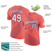 Laden Sie das Bild in den Galerie-Viewer, Custom Red White-Royal 3D Pickleball Paddles Balls Performance T-Shirt
