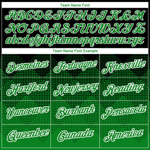 Custom Black Grass Green-White 3D Pattern Design Gradient Square Shapes Performance T-Shirt