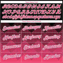 Load image into Gallery viewer, Custom Black Neon Pink-White 3D Pattern Design Gradient Square Shapes Performance T-Shirt
