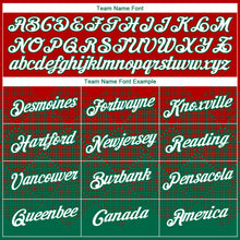 Загрузить изображение в средство просмотра галереи, Custom Red White-Kelly Green 3D Pattern Design Gradient Square Shapes Performance T-Shirt
