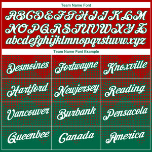 Custom Red White-Kelly Green 3D Pattern Design Gradient Square Shapes Performance T-Shirt