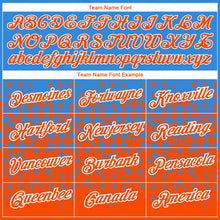 Load image into Gallery viewer, Custom Powder Blue Orange-White 3D Pattern Design Gradient Square Shapes Performance T-Shirt
