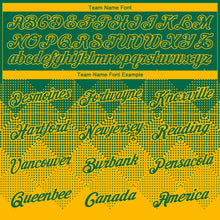 Загрузить изображение в средство просмотра галереи, Custom Kelly Green Gold 3D Pattern Design Gradient Square Shapes Performance T-Shirt
