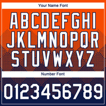 Загрузить изображение в средство просмотра галереи, Custom Orange White-Navy 3D Pattern Design Gradient Square Shapes Performance T-Shirt
