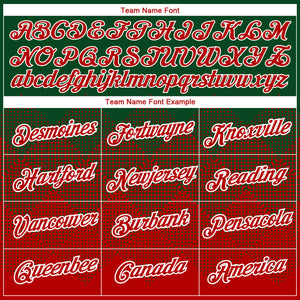 Custom Green Red-White 3D Pattern Design Gradient Square Shapes Performance T-Shirt